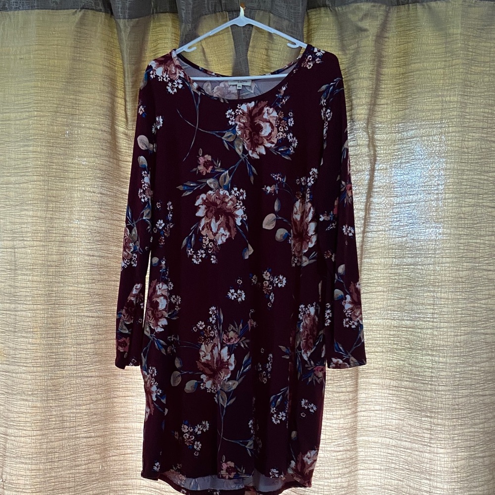 Elegant Floral Long Sleeve Dress